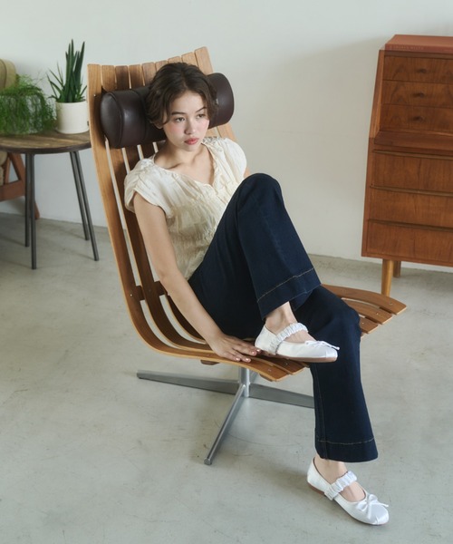 REMOON（リムーン）の「サテンバレエシューズ（ドレスシューズ・レディース・ブラック/ホワイト/ブラウン・SMALL/MEDIUM/LARGE）」の22枚目の写真