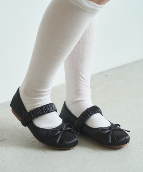 REMOON（リムーン）の「サテンバレエシューズ（ドレスシューズ・レディース・ブラック/ホワイト/ブラウン・SMALL/MEDIUM/LARGE）」の7枚目の写真