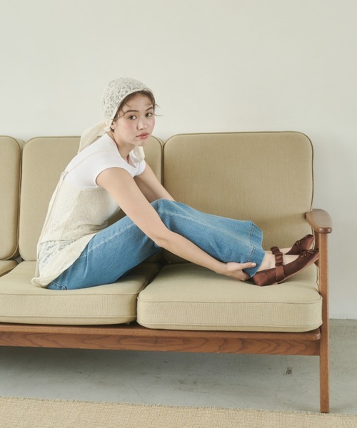 REMOON（リムーン）の「サテンバレエシューズ（ドレスシューズ・レディース・ブラック/ホワイト/ブラウン・SMALL/MEDIUM/LARGE）」の17枚目の写真