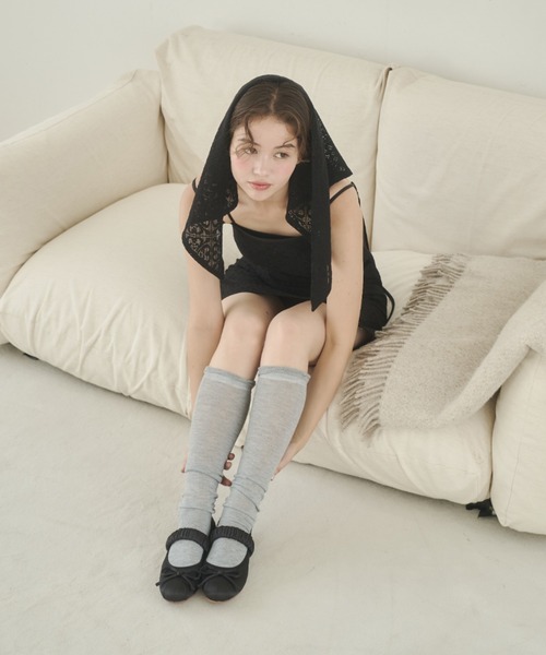 REMOON（リムーン）の「サテンバレエシューズ（ドレスシューズ・レディース・ブラック/ホワイト/ブラウン・SMALL/MEDIUM/LARGE）」の18枚目の写真