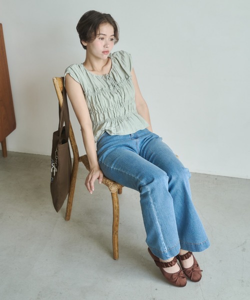 REMOON（リムーン）の「サテンバレエシューズ（ドレスシューズ・レディース・ブラック/ホワイト/ブラウン・SMALL/MEDIUM/LARGE）」の14枚目の写真