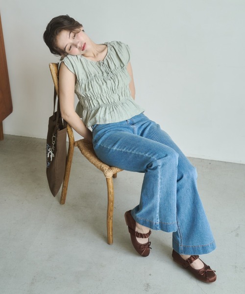 REMOON（リムーン）の「サテンバレエシューズ（ドレスシューズ・レディース・ブラック/ホワイト/ブラウン・SMALL/MEDIUM/LARGE）」の15枚目の写真