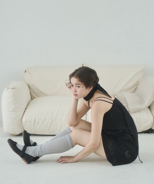 REMOON（リムーン）の「サテンバレエシューズ（ドレスシューズ・レディース・ブラック/ホワイト/ブラウン・SMALL/MEDIUM/LARGE）」の20枚目の写真