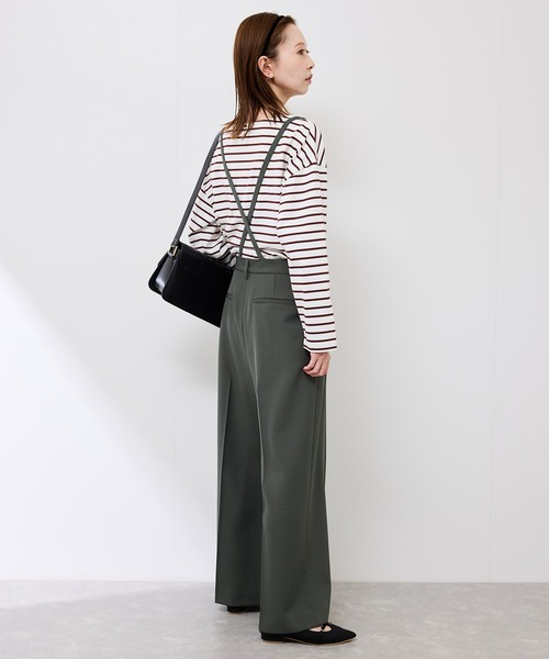 ROPE' PICNIC（ロペピクニック）の「フレアシルエットサスペンダー付きパンツ（その他パンツ・レディース・チャコールグレー/グリーン・38/36）」の4枚目の写真