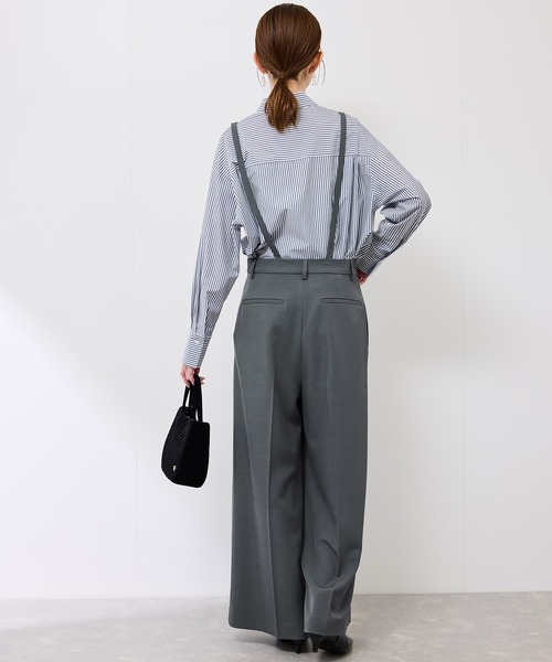 ROPE' PICNIC（ロペピクニック）の「フレアシルエットサスペンダー付きパンツ（その他パンツ・レディース・チャコールグレー/グリーン・38/36）」の11枚目の写真