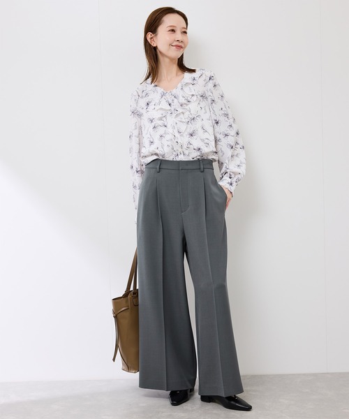 ROPE' PICNIC（ロペピクニック）の「フレアシルエットサスペンダー付きパンツ（その他パンツ・レディース・チャコールグレー/グリーン・38/36）」の12枚目の写真