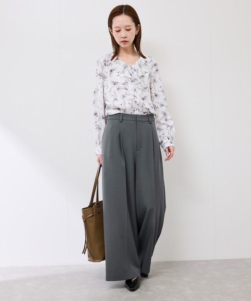 ROPE' PICNIC（ロペピクニック）の「フレアシルエットサスペンダー付きパンツ（その他パンツ・レディース・チャコールグレー/グリーン・38/36）」の13枚目の写真