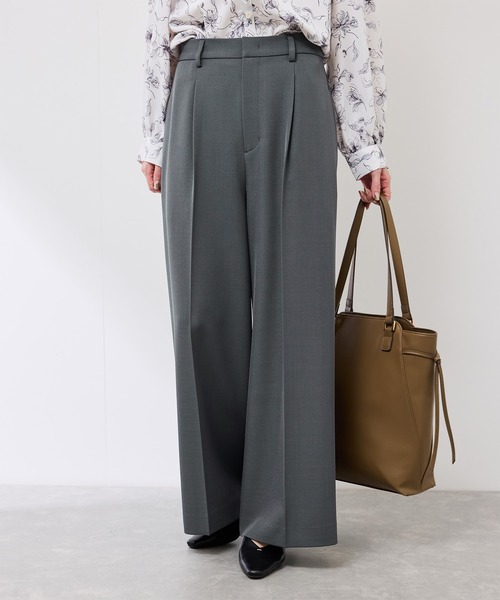 ROPE' PICNIC（ロペピクニック）の「フレアシルエットサスペンダー付きパンツ（その他パンツ・レディース・チャコールグレー/グリーン・38/36）」の16枚目の写真