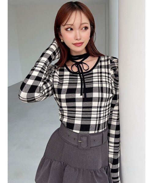 RESEXXY（リゼクシー）の「チョーカーデザインニットトップス（ニット/セーター・レディース・ブラック/ピンク/その他1/レッド・FREE）」の18枚目の写真