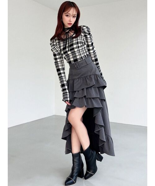 RESEXXY（リゼクシー）の「チョーカーデザインニットトップス（ニット/セーター・レディース・ブラック/ピンク/その他1/レッド・FREE）」の20枚目の写真