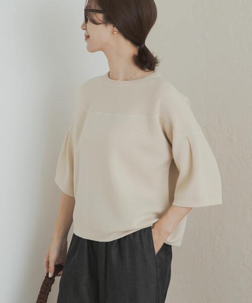 URBAN RESEARCH DOORS - 【funa0913】リブボートネックニット DOORS   IVORY ダブルジャガードボートネックニット（ニット/セーター）｜URBAN