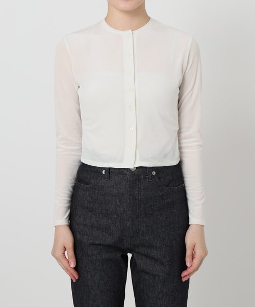 EDIT. FOR LULU(エディットフォールル)の「シアーベロアカーディガン(Tシャツ/カットソー・レディース・チャコールグレー/ホワイト/ピンク・FREE)」の21枚目の写真