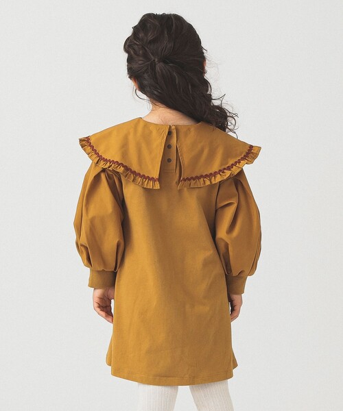 B:MING by BEAMS（ビーミングバイビームス）の「フリルカラー カットソー ワンピース 2025FW（90～140cm）（ワンピース・キッズ・イエロー系その他5/グリーン・140/130/90/120/100/110）」の13枚目の写真