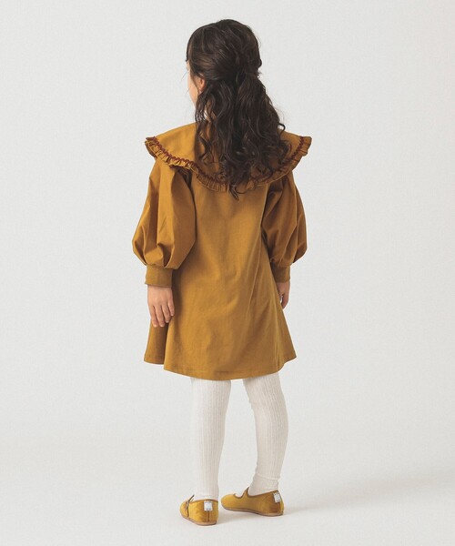 B:MING by BEAMS（ビーミングバイビームス）の「フリルカラー カットソー ワンピース 2025FW（90～140cm）（ワンピース・キッズ・イエロー系その他5/グリーン・140/130/90/120/100/110）」の15枚目の写真