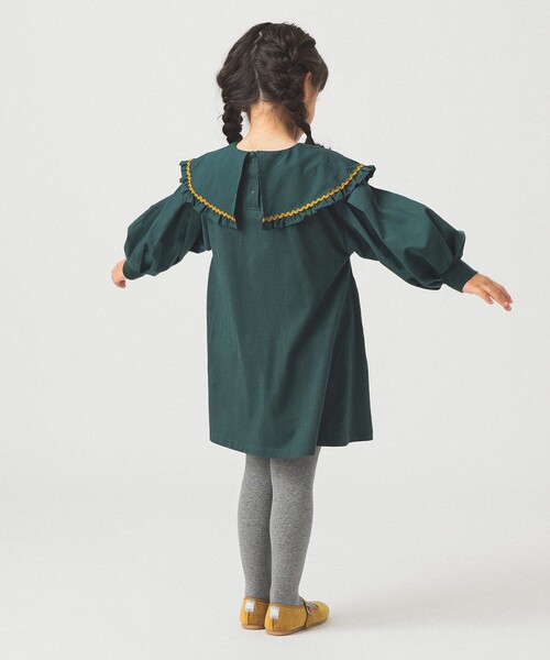 B:MING by BEAMS（ビーミングバイビームス）の「フリルカラー カットソー ワンピース 2025FW（90～140cm）（ワンピース・キッズ・イエロー系その他5/グリーン・140/130/90/120/100/110）」の16枚目の写真