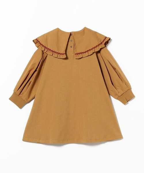 B:MING by BEAMS（ビーミングバイビームス）の「フリルカラー カットソー ワンピース 2025FW（90～140cm）（ワンピース・キッズ・イエロー系その他5/グリーン・140/130/90/120/100/110）」の12枚目の写真
