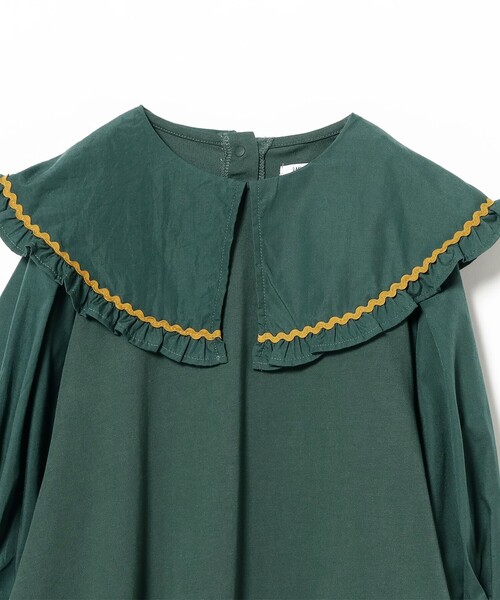 B:MING by BEAMS（ビーミングバイビームス）の「フリルカラー カットソー ワンピース 2025FW（90～140cm）（ワンピース・キッズ・イエロー系その他5/グリーン・140/130/90/120/100/110）」の11枚目の写真