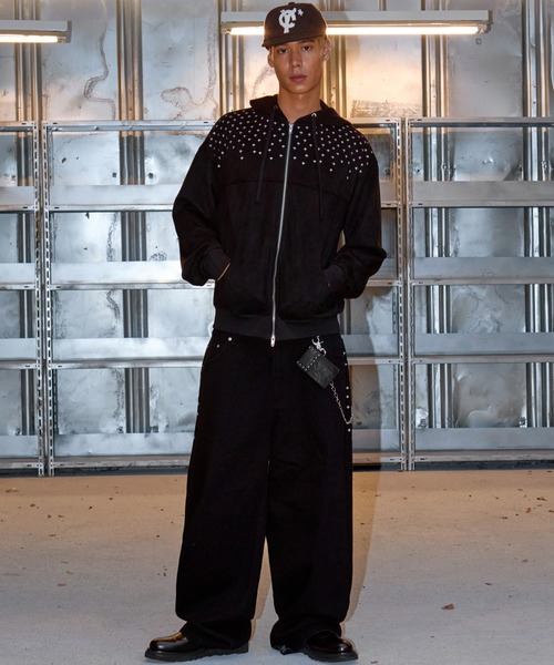 OY（オーワイ）の「『OY/オーワイ』SPRINKLE EMBROIDERY WIDE VOLUME PANTS/スプリンクルエンブロイダリー ワイドボリュームパンツ（その他パンツ・レディース・ブラック・M/L/S）」の7枚目の写真