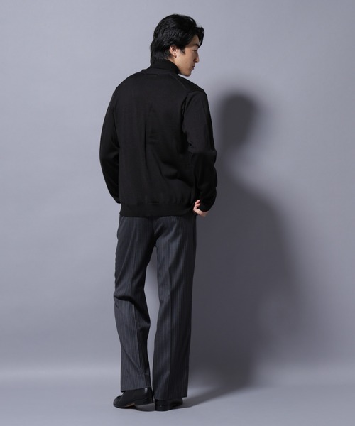 NANO universe（ナノユニバース）の「タスマニアウールミックスベーシックカーディガン（カーディガン/ボレロ・メンズ・ブラック/ネイビー/ブラウン/トップグレー・M/L/XL/S）」の11枚目の写真