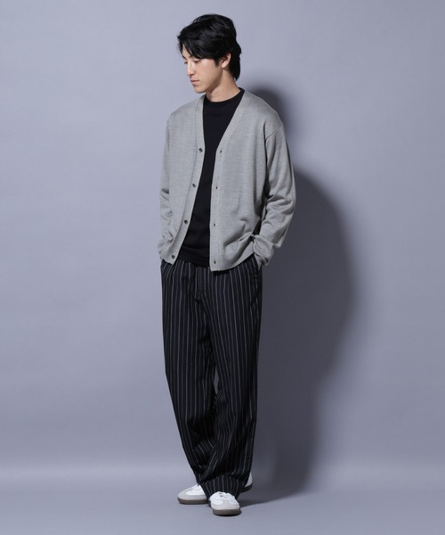 NANO universe（ナノユニバース）の「タスマニアウールミックスベーシックカーディガン（カーディガン/ボレロ・メンズ・ブラック/ネイビー/ブラウン/トップグレー・M/L/XL/S）」の18枚目の写真
