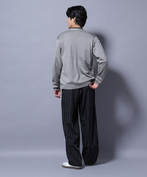 NANO universe（ナノユニバース）の「タスマニアウールミックスベーシックカーディガン（カーディガン/ボレロ・メンズ・ブラック/ネイビー/ブラウン/トップグレー・M/L/XL/S）」の20枚目の写真