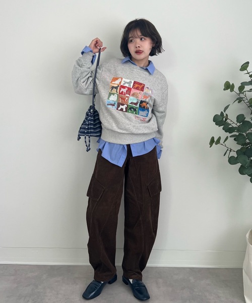 ZOZOMARKET(ゾゾマーケット)の「ZOZOMARKET by tomoka - コーデュロイバレルレッグツイストカーゴ(カーゴパンツ・レディース・ダークブラウン・マルチサイズ)」の15枚目の写真