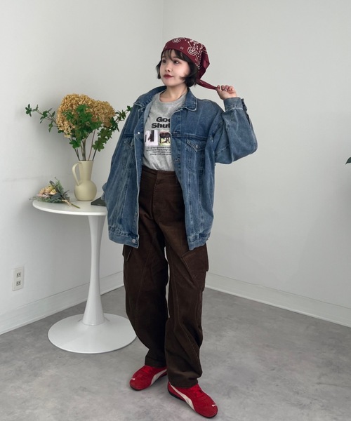 ZOZOMARKET(ゾゾマーケット)の「ZOZOMARKET by tomoka - コーデュロイバレルレッグツイストカーゴ(カーゴパンツ・レディース・ダークブラウン・マルチサイズ)」の17枚目の写真