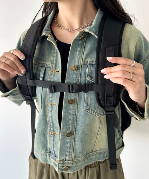 Lee/リー 撥水 フロントポケットリュック/デイパック/ロゴ刺繍/大容量