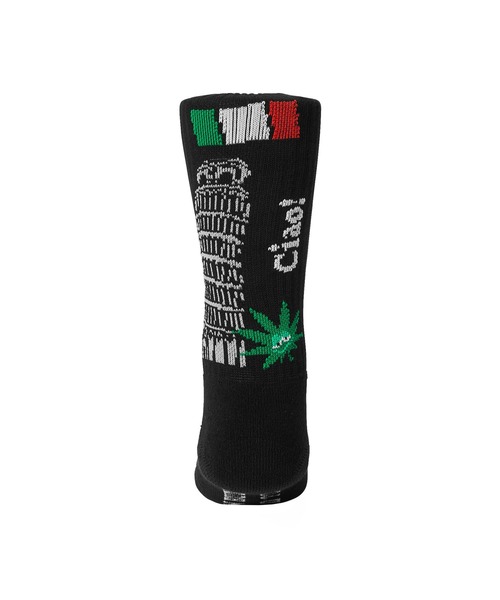 HUF(ハフ)の「GREEN BUDDY TOURIST SOCKS(ソックス/靴下・メンズ・ブラック/ホワイト・O/S)」の5枚目の写真