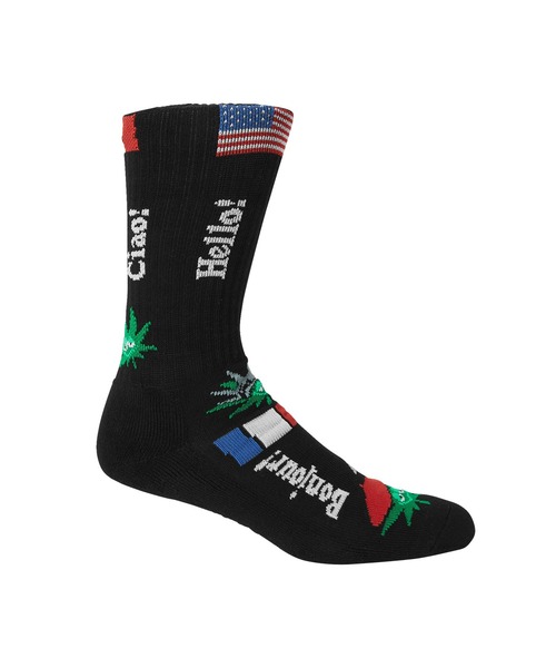 HUF(ハフ)の「GREEN BUDDY TOURIST SOCKS(ソックス/靴下・メンズ・ブラック/ホワイト・O/S)」の4枚目の写真