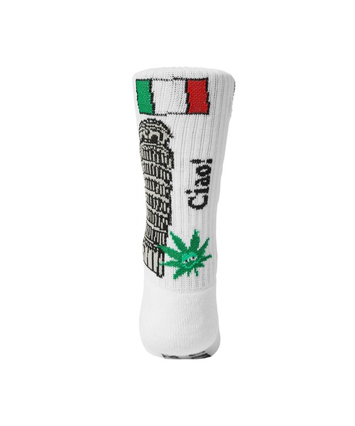 HUF(ハフ)の「GREEN BUDDY TOURIST SOCKS(ソックス/靴下・メンズ・ブラック/ホワイト・O/S)」の8枚目の写真