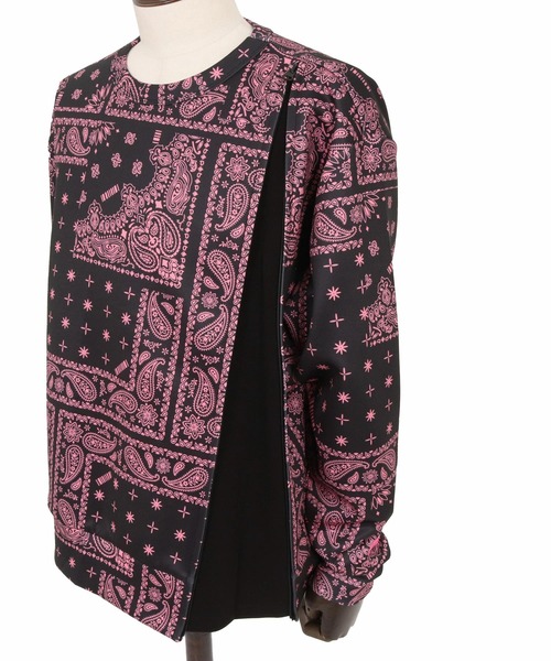 felkod(フィルコッド)の「msw1750-Bandana Cardboard Knit Zip Accent Pullover トレーナー(F25F100)(スウェット・メンズ・ホワイト/ライトグレー/ブラック・S/M/L)」の22枚目の写真