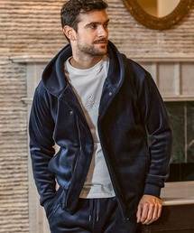 ベロア」に該当するパーカー（ブルー・ネイビー/青色系