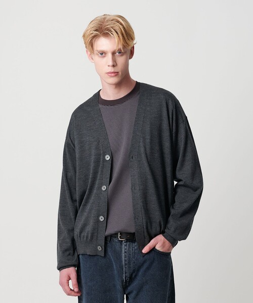 セール】SPIFFY ウール 4B Vネック カーディガン ウォッシャブル