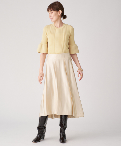 VERMEIL par iena（ヴェルメイユパーイエナ）の「cotton stretch RIB プルオーバー（ニット/セーター・レディース・アイボリー/ブラウン/ネイビー・FREE）」の5枚目の写真