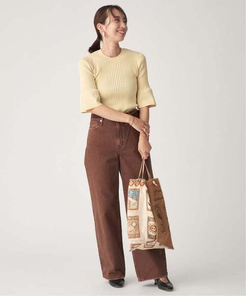 VERMEIL par iena（ヴェルメイユパーイエナ）の「cotton stretch RIB プルオーバー（ニット/セーター・レディース・アイボリー/ブラウン/ネイビー・FREE）」の12枚目の写真