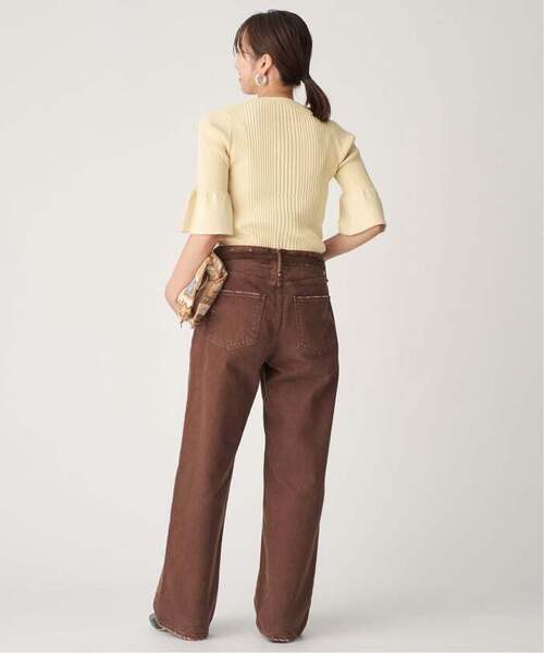 VERMEIL par iena（ヴェルメイユパーイエナ）の「cotton stretch RIB プルオーバー（ニット/セーター・レディース・アイボリー/ブラウン/ネイビー・FREE）」の13枚目の写真