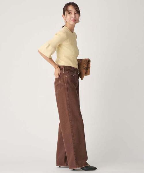 VERMEIL par iena（ヴェルメイユパーイエナ）の「cotton stretch RIB プルオーバー（ニット/セーター・レディース・アイボリー/ブラウン/ネイビー・FREE）」の14枚目の写真