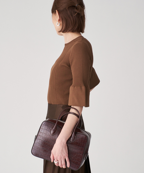 VERMEIL par iena（ヴェルメイユパーイエナ）の「cotton stretch RIB プルオーバー（ニット/セーター・レディース・アイボリー/ブラウン/ネイビー・FREE）」の16枚目の写真