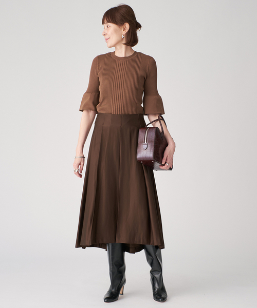 VERMEIL par iena（ヴェルメイユパーイエナ）の「cotton stretch RIB プルオーバー（ニット/セーター・レディース・アイボリー/ブラウン/ネイビー・FREE）」の18枚目の写真