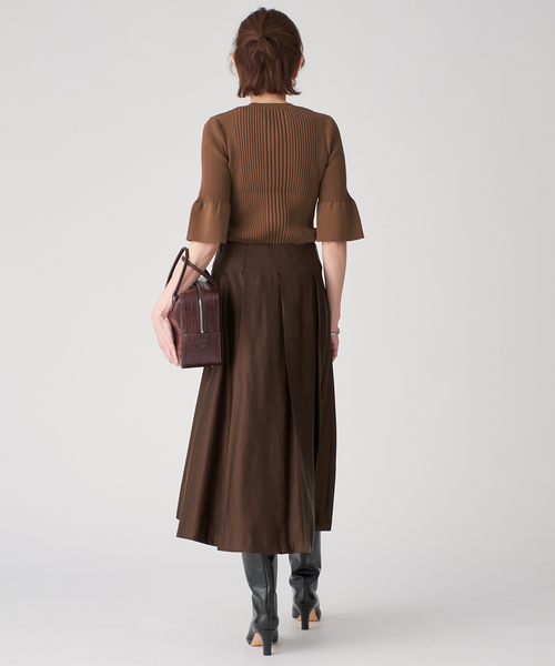 VERMEIL par iena（ヴェルメイユパーイエナ）の「cotton stretch RIB プルオーバー（ニット/セーター・レディース・アイボリー/ブラウン/ネイビー・FREE）」の20枚目の写真