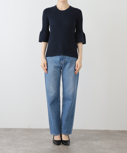 VERMEIL par iena（ヴェルメイユパーイエナ）の「cotton stretch RIB プルオーバー（ニット/セーター・レディース・アイボリー/ブラウン/ネイビー・FREE）」の22枚目の写真