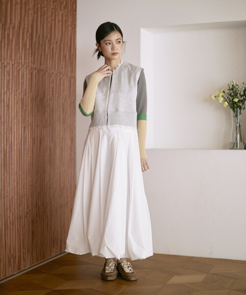 Firsthand（ファーストハンド）の「Firsthand/ファーストハンド オーガニックコットン レース スウェットベスト / 裏毛スウェット（ベスト・レディース・ブラック/グレー/ブラウン・ONE SIZE）」の13枚目の写真