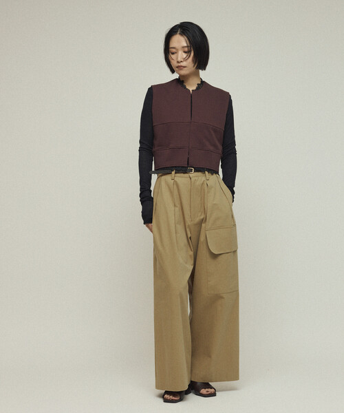 Firsthand(ファーストハンド)の「Firsthand/ファーストハンド オーガニックコットン レース スウェットベスト / 裏毛スウェット(ベスト・レディース・ブラック/グレー/ブラウン・ONE SIZE)」の19枚目の写真