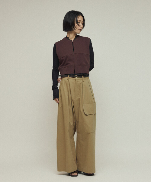 Firsthand(ファーストハンド)の「Firsthand/ファーストハンド オーガニックコットン レース スウェットベスト / 裏毛スウェット(ベスト・レディース・ブラック/グレー/ブラウン・ONE SIZE)」の17枚目の写真