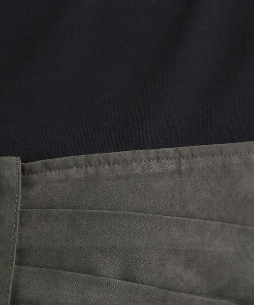 DRESKIP（ドレスキップ）の「気になるウエストもさり気なくカバー リボン風ドッキングトップス（Tシャツ/カットソー・レディース・ブルー系その他6/ベージュ系4/チャコール・04/03/02/01）」の11枚目の写真