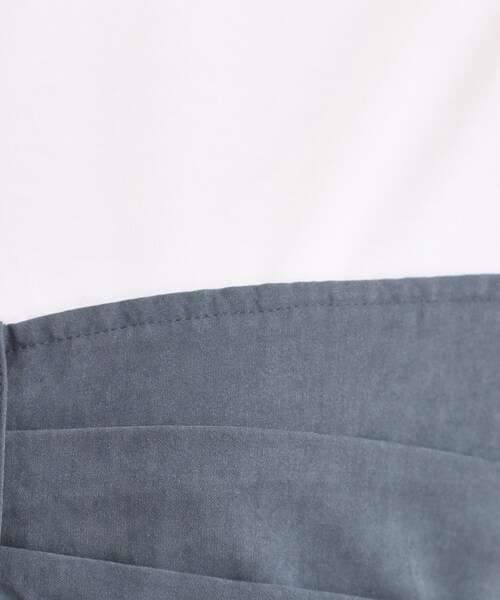 DRESKIP（ドレスキップ）の「気になるウエストもさり気なくカバー リボン風ドッキングトップス（Tシャツ/カットソー・レディース・ブルー系その他6/ベージュ系4/チャコール・04/03/02/01）」の15枚目の写真