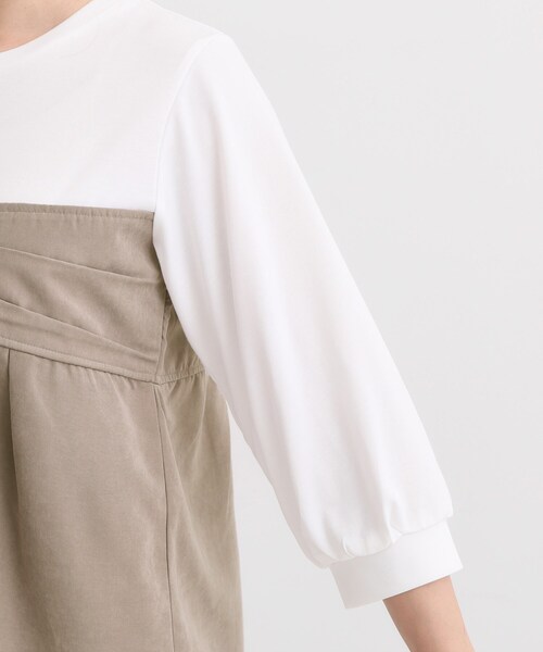 DRESKIP（ドレスキップ）の「気になるウエストもさり気なくカバー リボン風ドッキングトップス（Tシャツ/カットソー・レディース・ブルー系その他6/ベージュ系4/チャコール・04/03/02/01）」の20枚目の写真