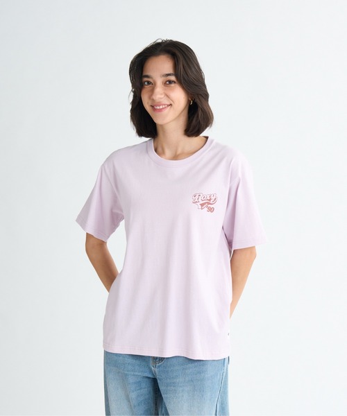 ROXY(ロキシー)の「RETRO RAINBOW TEE /ロキシーバックプリント半袖Tシャツ(Tシャツ/カットソー・レディース・ピンク/ホワイト・MEDIUM/LARGE/X-LARGE)」の7枚目の写真