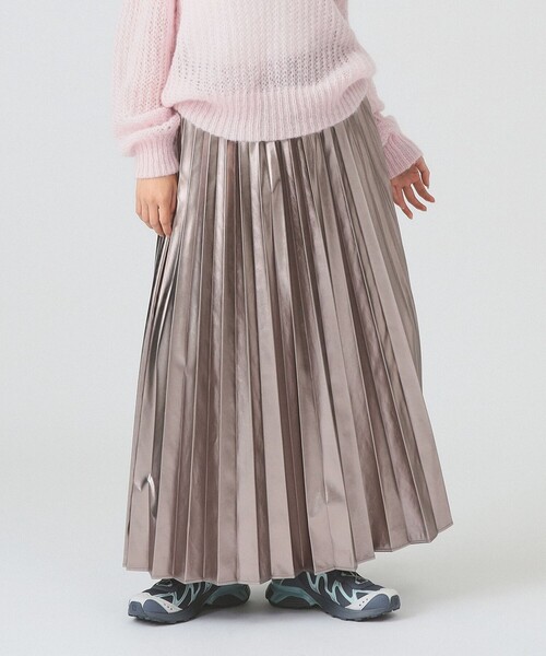 Ray BEAMS（レイビームス）の「メタリックプリーツスカート（スカート・レディース・ブラック/シルバー・1/0）」の6枚目の写真